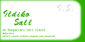 ildiko sall business card